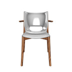 SILLA POELE MONOCASCO C/APOYABRAZOS SILVER MAT